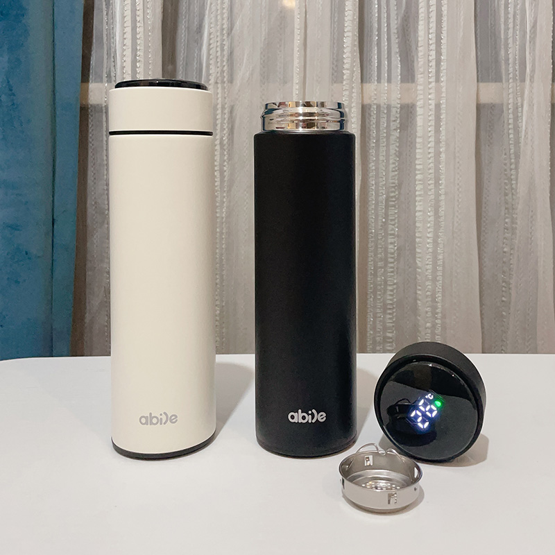 简约智能保温杯大容量男士女学生高档泡茶杯不锈钢可携式商务水杯