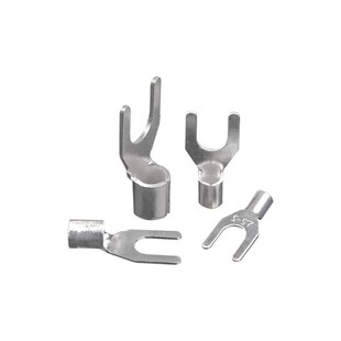 紫铜冷压接线裸端子Y型线鼻子U型线耳叉型电线压线接头1.5 4平方