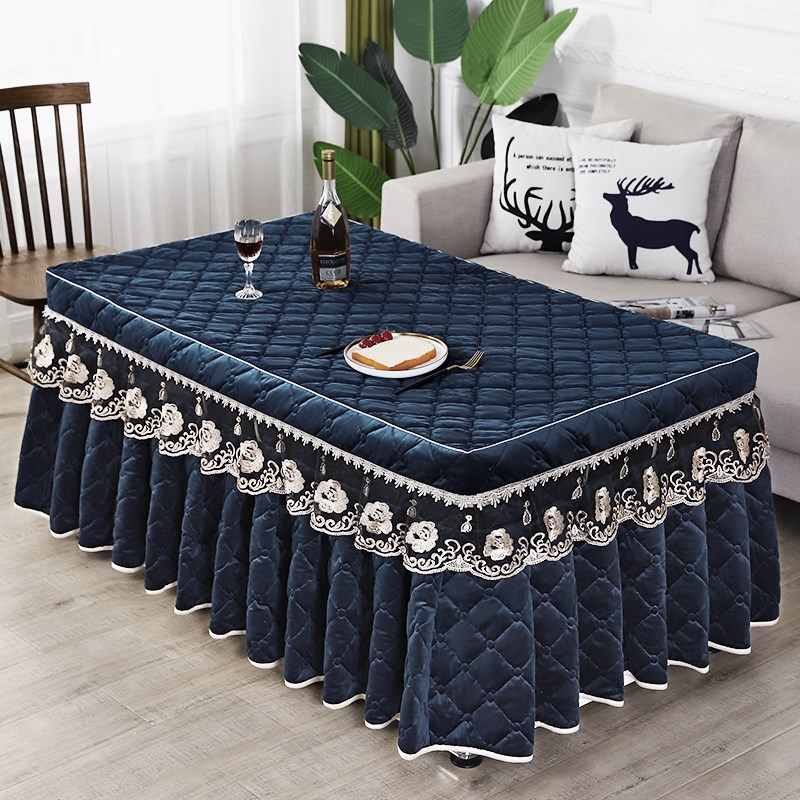 加厚烤火桌罩套长方形加绒加厚茶几桌布电取暖桌罩烤火罩冬季新款