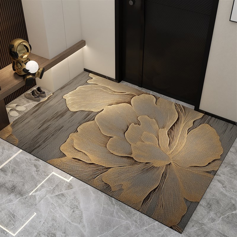 高级感PVC进门地垫入户门垫欧式家用地毯玄关脚垫防滑大门口垫子