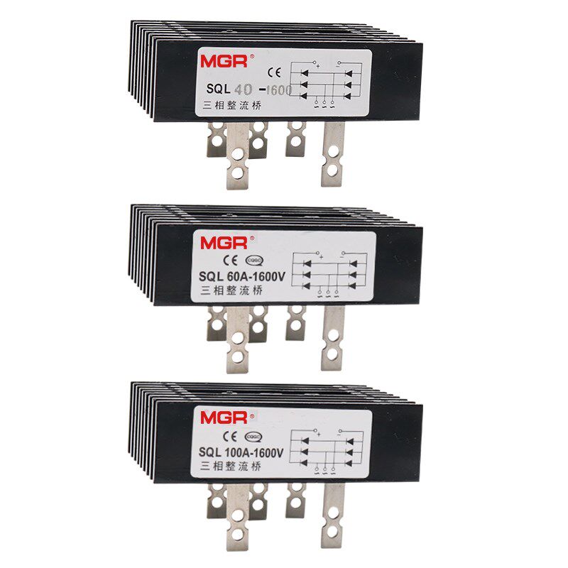 美格尔SQL40A三相整流器60A整流堆发电机桥堆全桥 100A带散热器