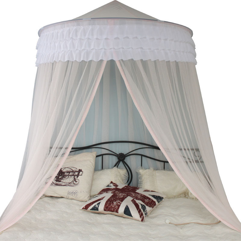 少女心床幔公主韩式免打孔床幔帘床头蚊帐公主风床帘幔家用卧室