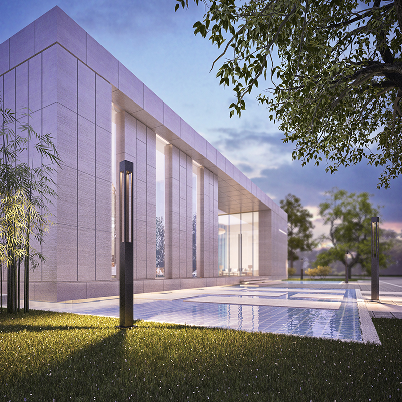 普梁庭院灯户外防水草坪灯景观灯简约园林公园柱灯高杆led路灯