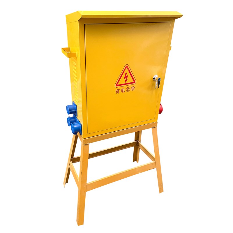 三级配电箱带隔离漏保工业插座临时工地用电配电箱60*50*20带脚架