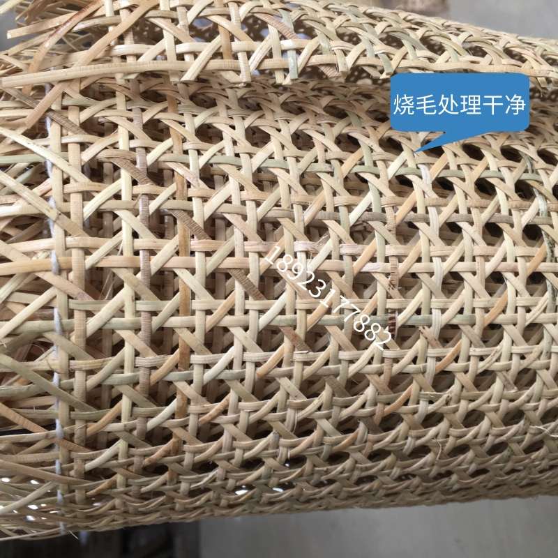 印尼天然藤编材料真藤眼笪网孔六眼八角家具植物藤皮镂空透气椅子