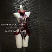 连体国风旗袍牵引 「媚惑妲己」性感毛绒镂空新中式 驯服 猫