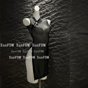 驯服的猫 「美人如玉」性感新中式透视复古高开叉旗袍