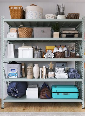 灰绿色五层洞洞板货架仓储多层置物架落地仓库P地下室阳台家用t1