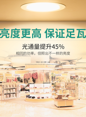 筒灯led天花灯4寸12w商用1u5开孔16公分6寸18洞灯24瓦嵌入式17射