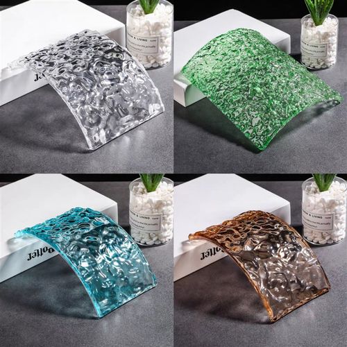 非标定制酒店大h堂吊顶灯饰水晶瓦艺术隔断屏风亚克力玻璃琉璃瓦