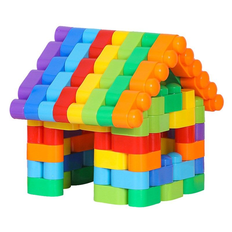 幼儿园儿童大颗粒方块积q木拼装宝宝塑料拼图男孩3女孩益智玩具6