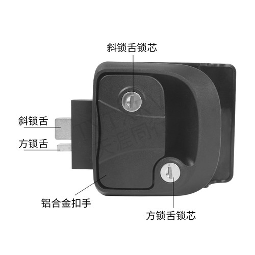 房车房门锁黑色磨砂机械锁房A车大货车改装配件游艇轮船通用