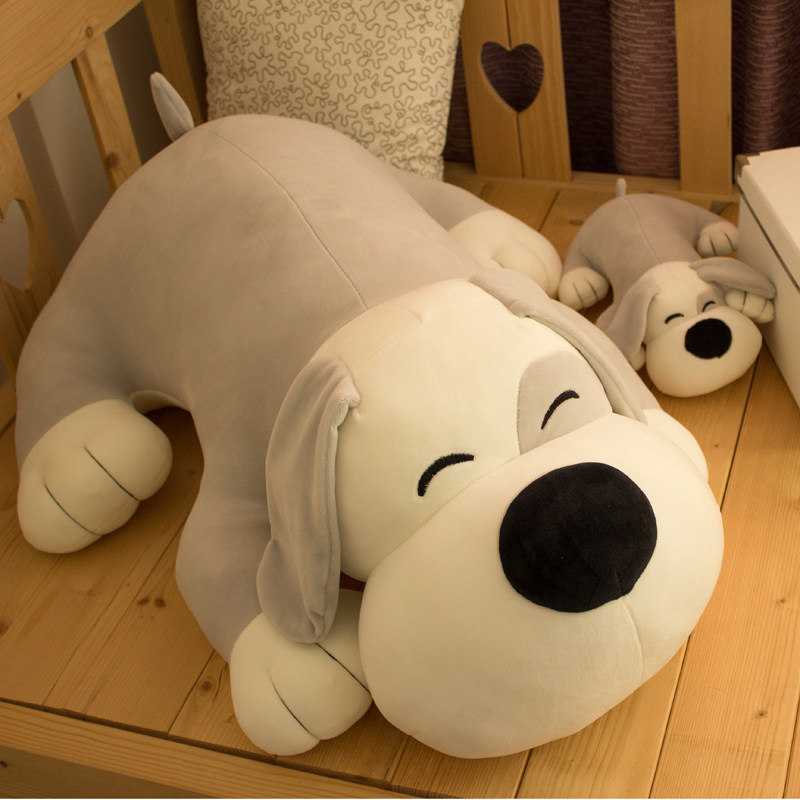 毛绒玩具羽绒棉狗狗公仔睡觉抱枕枕头可爱儿童布娃娃Y玩偶生日礼