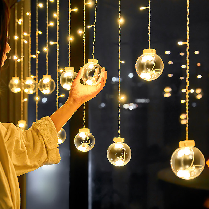 led窗帘星星灯生日场景装饰x品氛围房间布置小彩灯闪灯串灯满天星