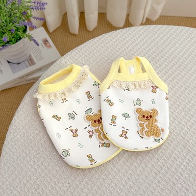 春夏季纯棉猫e咪衣服可爱小狗背心薄款宠物吊带狗狗四脚护肚家居