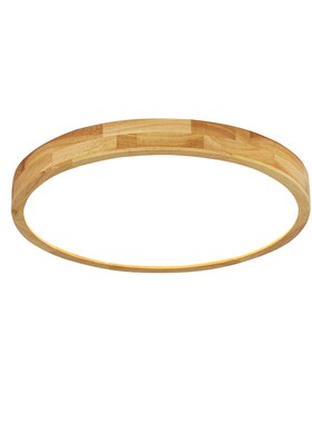 原木风LED吸顶灯实木客厅卧室餐A厅房间阳台圆形2025新款中式灯具