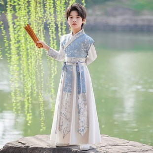 男孩帅气少爷国学演出服儿童唐 20u24新款 男童汉服夏季 中国风古装