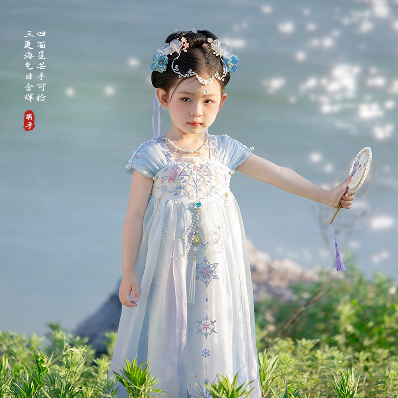 汉服女童2025k夏季新款儿童古风仙气飘逸公主连衣裙女孩高级礼服
