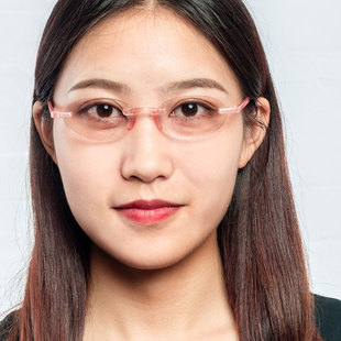 新款 超轻老人花镜 茶色防蓝光PC老花镜女舒适抗疲H劳老花眼镜时尚