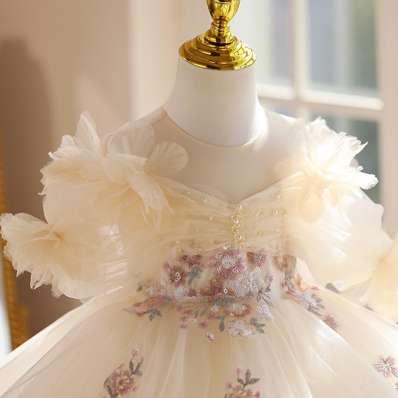 儿童礼服女孩生日公主裙女童pazrty小礼服走秀钢琴演奏演出服高级