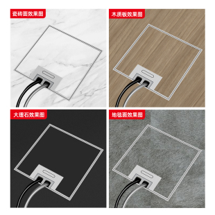 不锈钢嵌入式 地插全平防水五孔暗藏隐形地 大j理石瓷砖纯平隐藏式