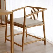 椅子子椅子椅靠背新中式 椅子客人 椅泡茶茶简约椅客老榆木椅子中式