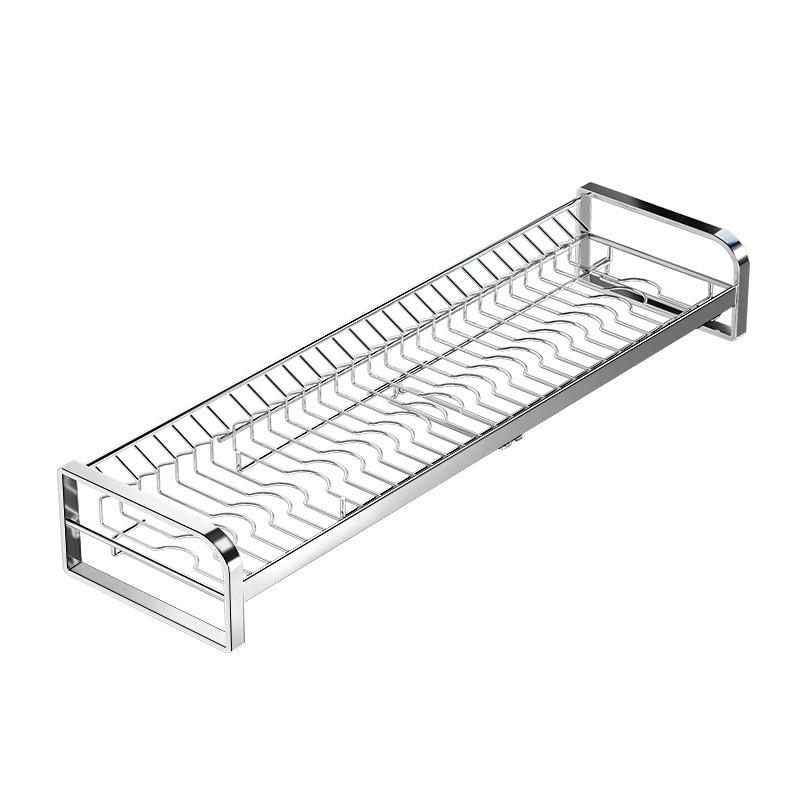 304不锈钢碗架沥水架厨房免打孔墙上壁挂碗碟收纳架碗盘置物架子
