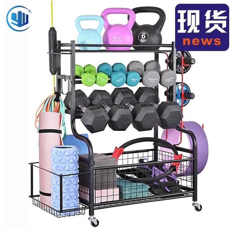 多层篮球排球收纳架可移动储物架家居健身用具瑜伽垫滑板置物架