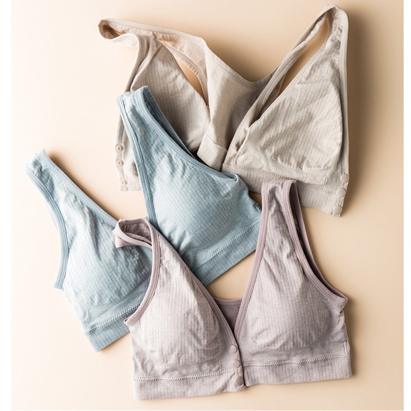 哺乳文胸产后喂奶胸罩孕妇内衣女怀孕G期专用夏季薄款聚拢防下垂