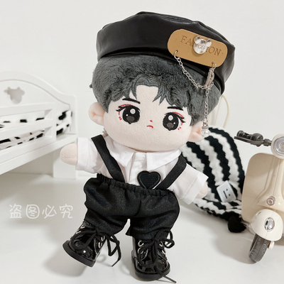 无属性20cm娃衣玩n偶公仔衣服男娃休闲衬衫背带裤套装棉花娃娃衣