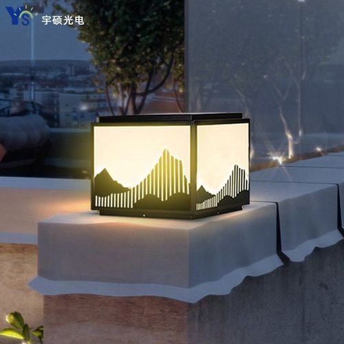 太阳能草坪灯中式庭院方形led市电灯户外景观灯公园灯草地灯