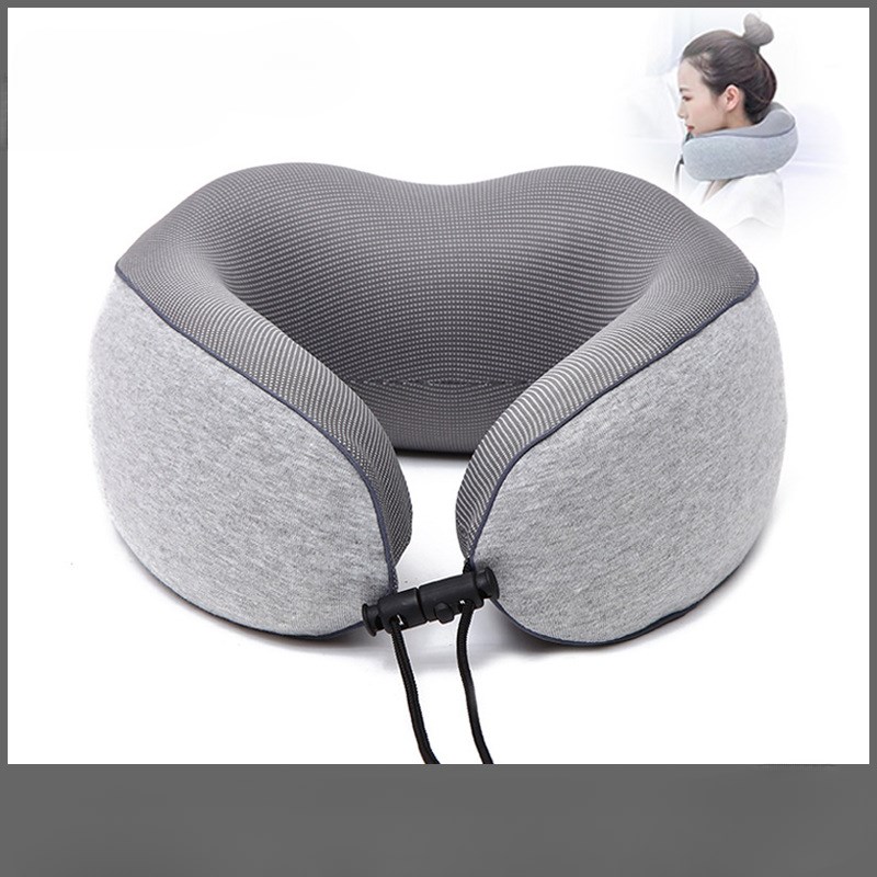 汽车记忆棉型枕颈枕脖子靠枕纯棉护颈脖枕旅Q行飞机火车午睡枕头