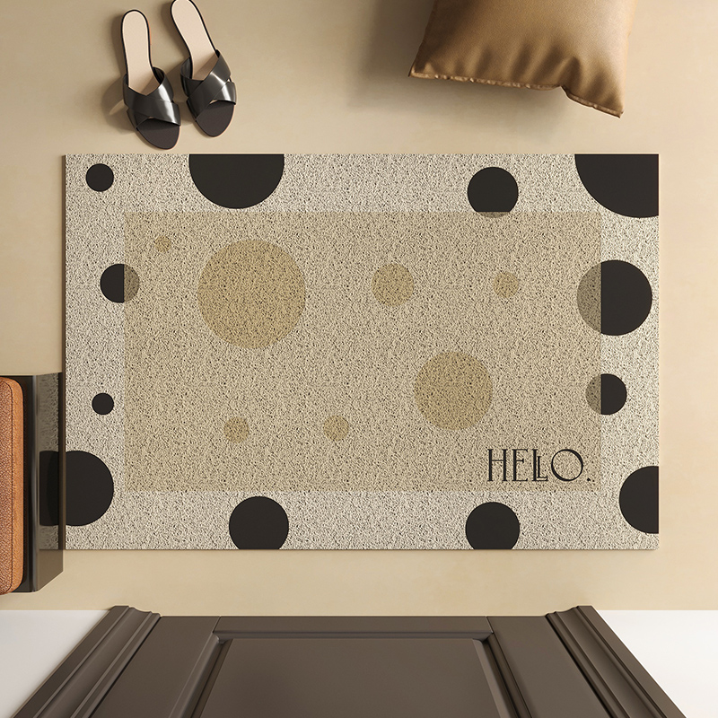 入户门垫进门门口口美拉德奶油风地垫耐脏蹭土地毯可裁剪丝圈脚垫