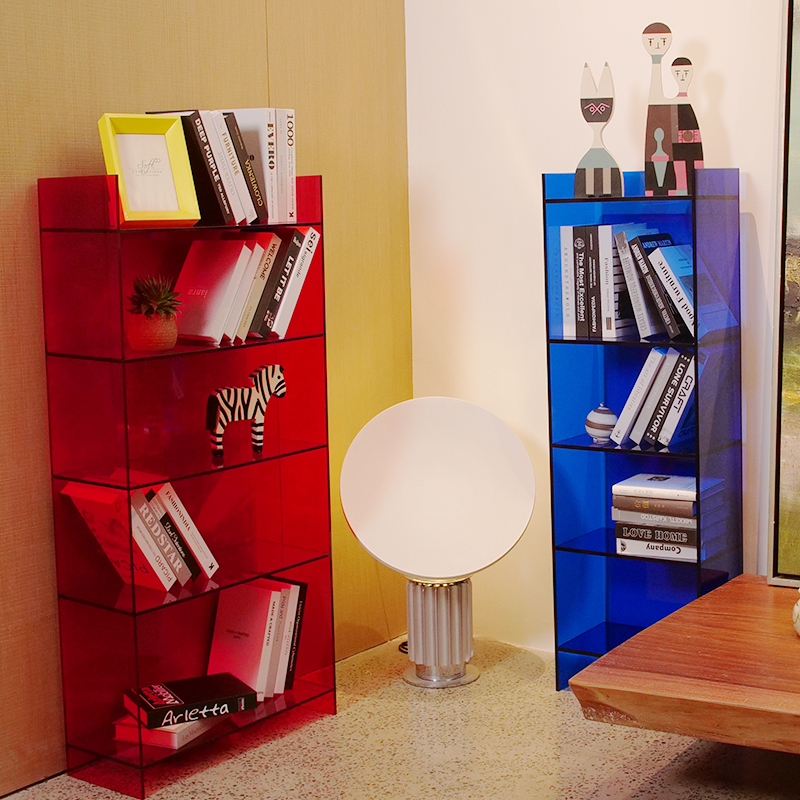 北欧轻奢亚克力书架展示架落地置物架客厅儿童书房多层收纳陈列架