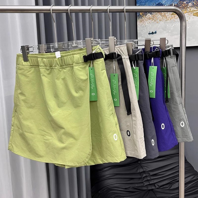 大厂订单!户外山系松紧高腰防走光A字裙裤速干防水休闲短裤女夏