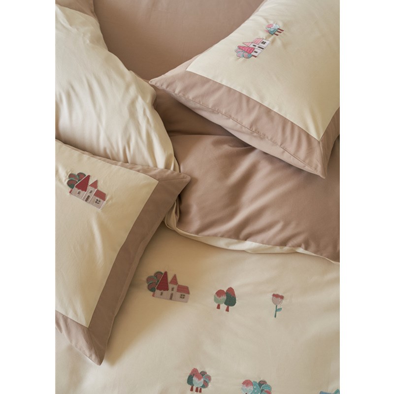 秋冬保暖~轻奢高级感提花全棉四件套磨毛 小众纯棉加厚简约100支