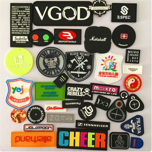 pvc滴塑标橡胶标logo胶章定做服装H商标环保硅胶箱包标软胶标定制