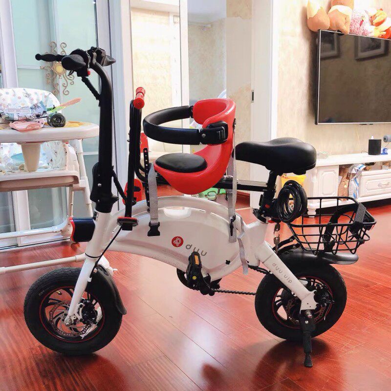 小型电动车儿童座椅折叠电动自行车宝宝坐椅大鱼D3亲子车带娃椅子