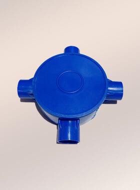 包邮线管配件圆三通四通司令盒三叉四叉过路盒司令箱多型号红白色