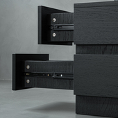 意式 极简超窄床头柜创意极窄小巧窄边迷你小储物柜卧室组合床边柜