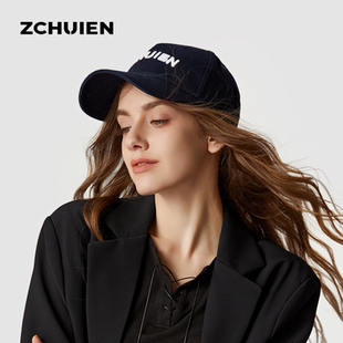 ZCHUIEN帽子棒球帽女运动春夏休闲潮流加深显脸小纯色鸭舌帽软顶