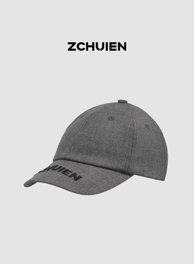 ZCHUIEN纯色字母棒球帽100%羊毛女士秋冬硬顶百搭老钱风休闲帽子