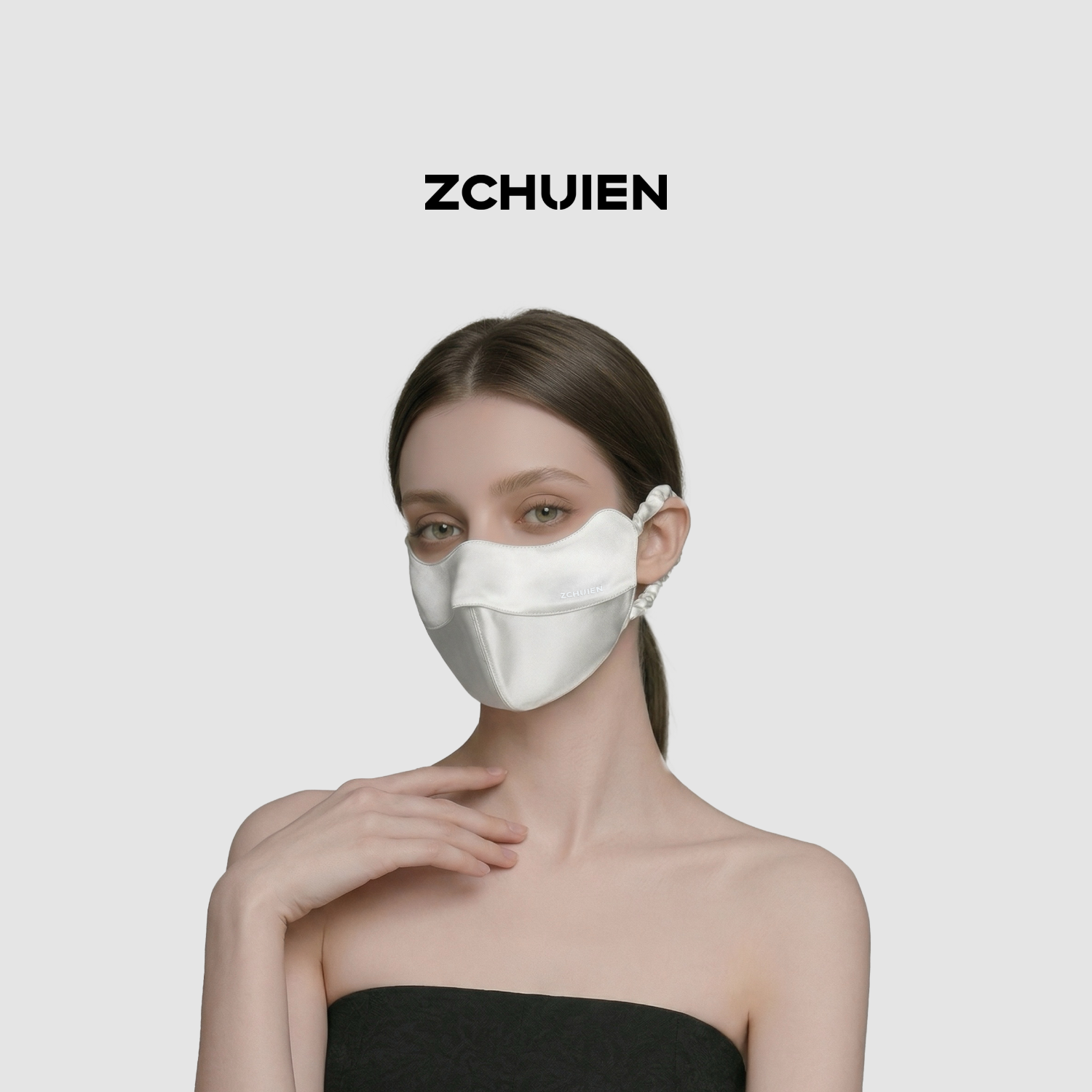 ZCHUIEN2026新款桑蚕丝口罩30姆米猫耳款带排气孔真丝口罩护眼角