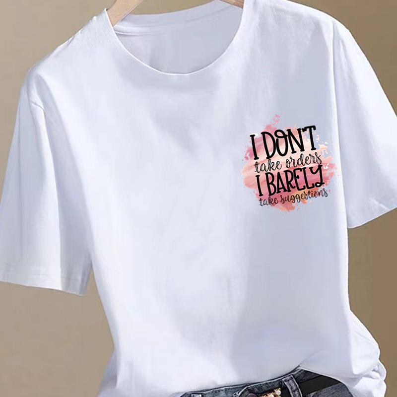 印花上衣时尚洋气ins网红女夏装圆领韩版休闲新款潮流通勤短袖T恤