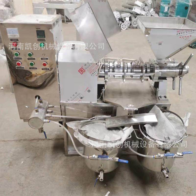 商用杏仁不锈钢压榨机 花生乌桕籽冷热两用榨油机 紫苏籽压油机