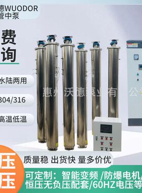 供应惠沃德变频恒压管中泵供水设备WD-GZ3-127/29泵组智能深井泵