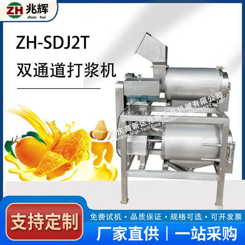 双道高速精制打浆机 芒果蔬菜榨汁打浆专用加工设备 大型打浆机