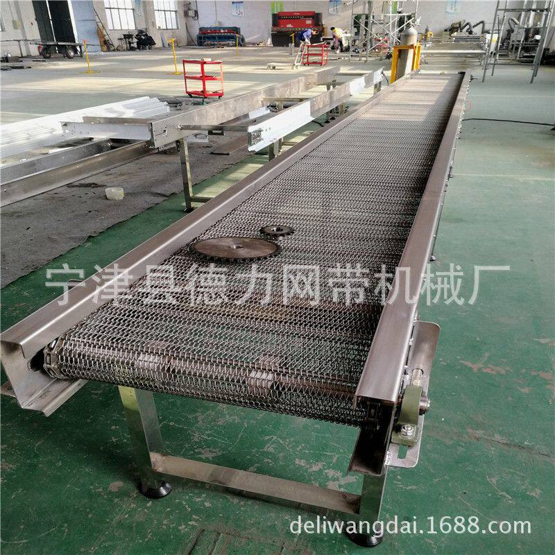 特氟龙网带输送机铁氟龙网带机304不锈钢网带输送机蔬菜分拣线