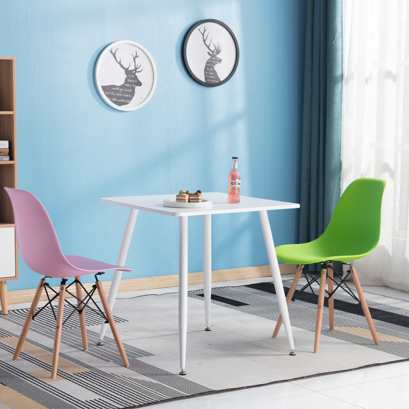 北欧洽谈接待会客桌椅组合时尚简约家用实木小圆桌咖啡奶茶店椅子