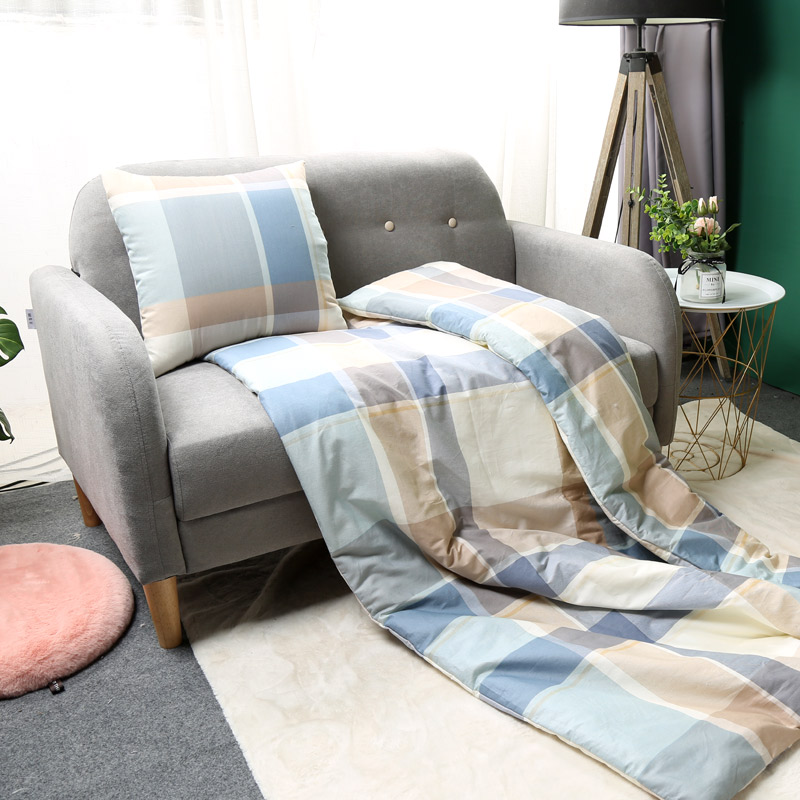 靠枕被子两用车载办公室午睡小被子沙发靠垫纯棉空调被全棉抱枕被